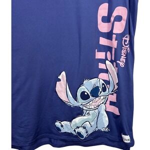 Disney Stitch Sleepwear Top Women's XL 16/18 Blue Ruffle‎ Sleeve Loungewear